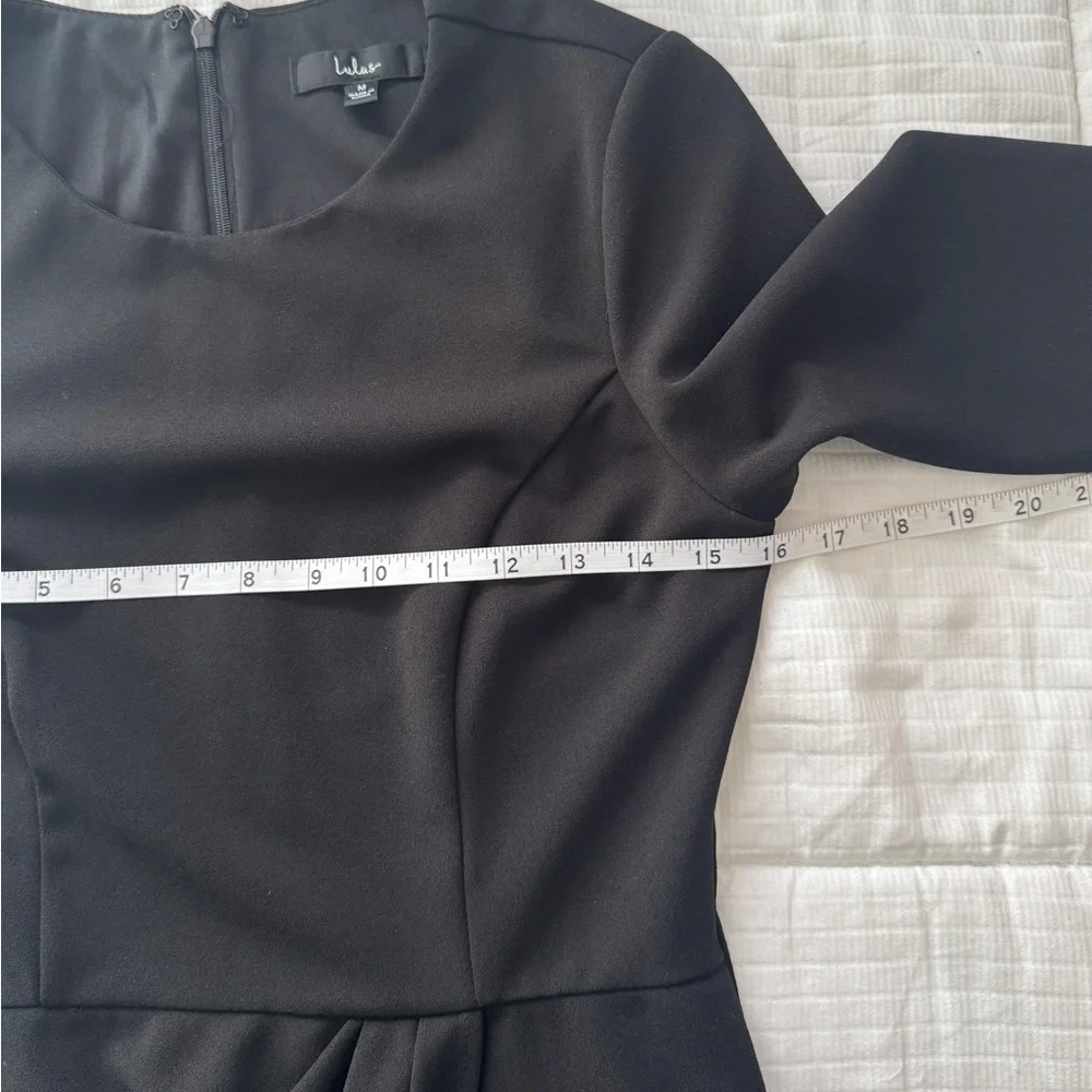 Lulus black half sleeve winter chic dress size M - Picture 5 of 9
